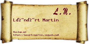 Lénárt Martin névjegykártya